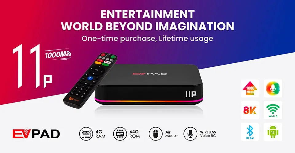 EVPAD 11P Android TV Box (International Version)