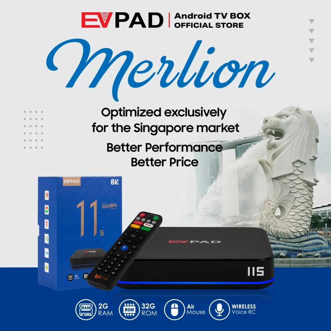 EVPAD 11S Android TV Box Merlion（シンガポール版）