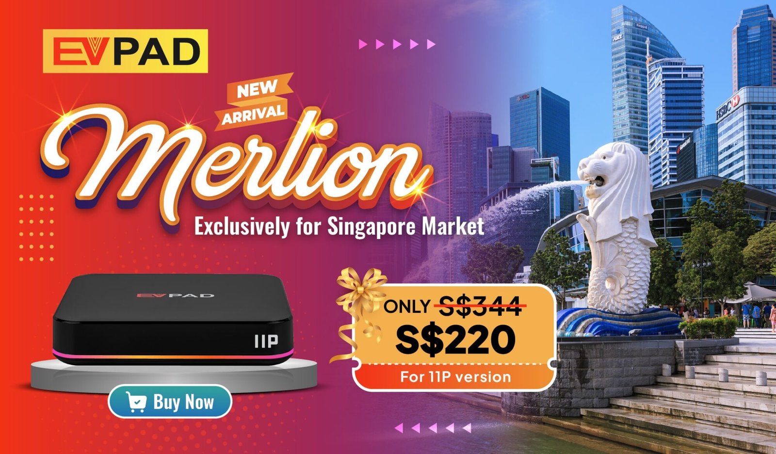 EVPAD Merlion edition promotion for Singapore