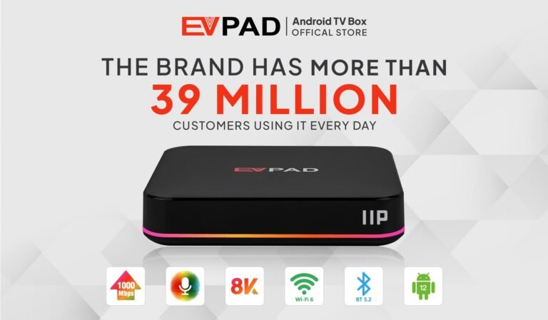 主页 - EVPAD TV BOX 官方商城 EVPAD 11P with tech feature icons underneath