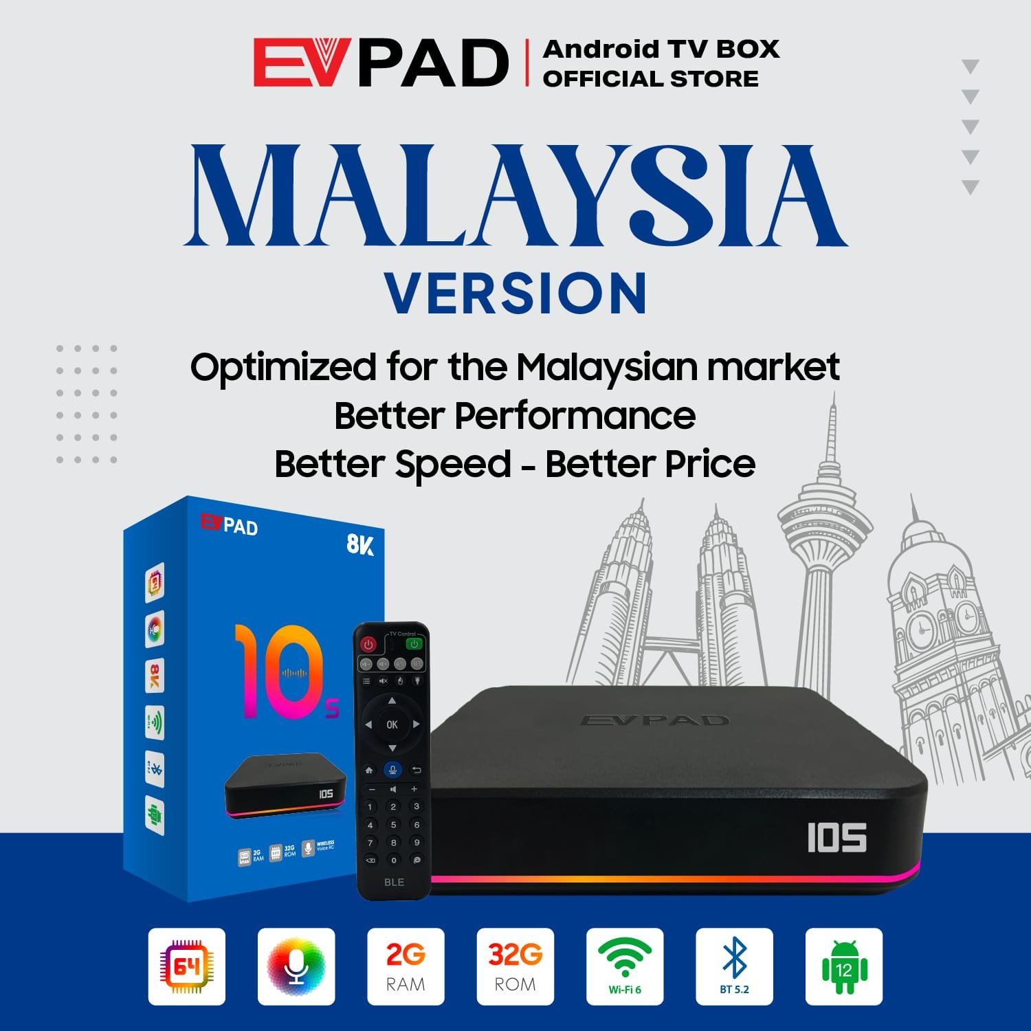 EVPAD 10S Android TV Box (Malaysia Version) EVPAD 10S Android TV Box (Malaysia Version)