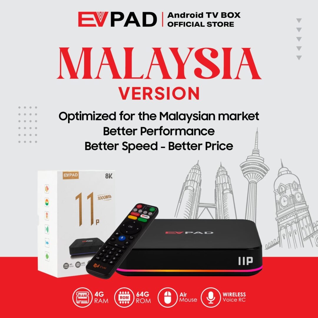 主页 - EVPAD TV BOX 官方商城 EVPAD 11P 安卓电视盒(马来西亚版)