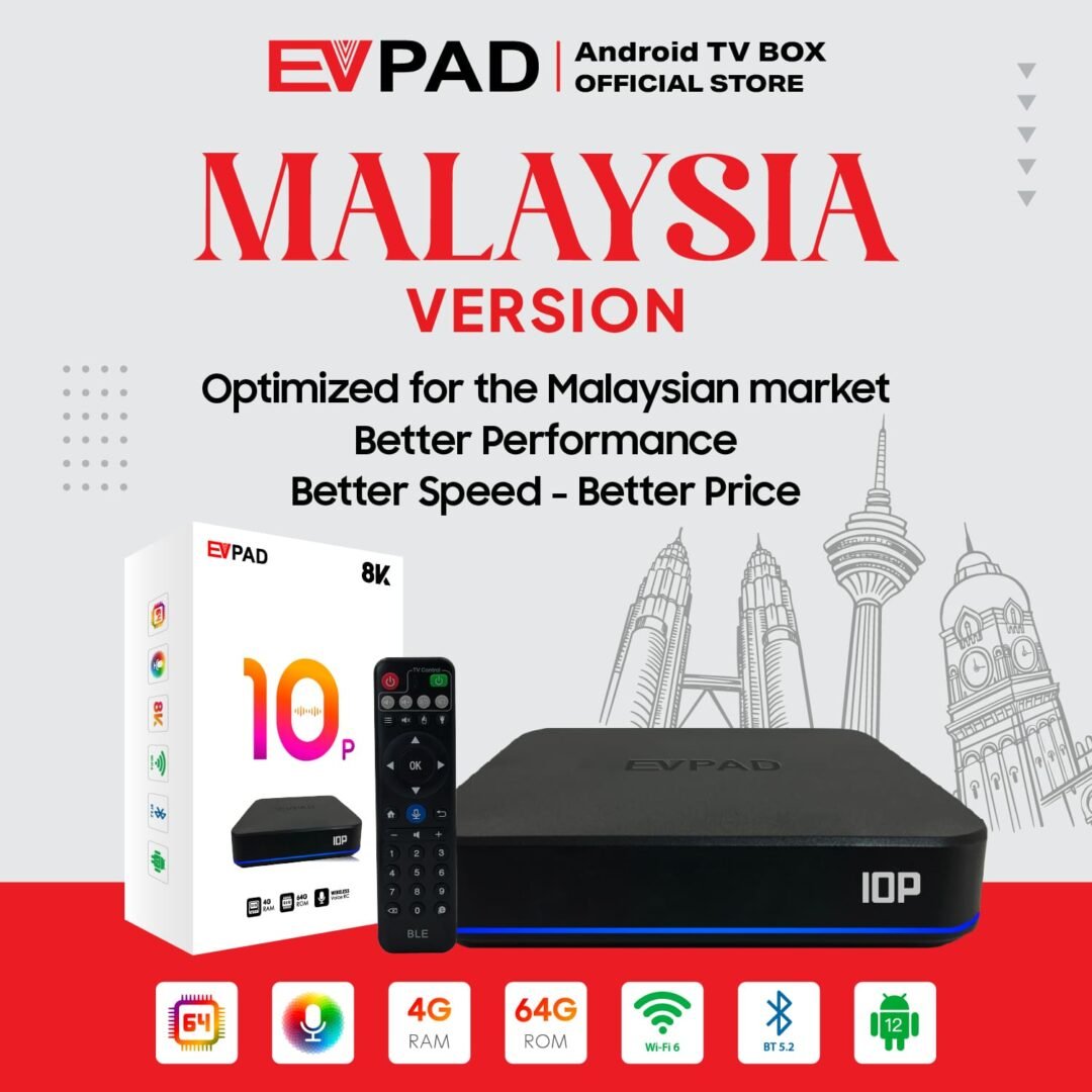 主页 - EVPAD TV BOX 官方商城 EVPAD 10P 安卓电视盒(马来西亚版)