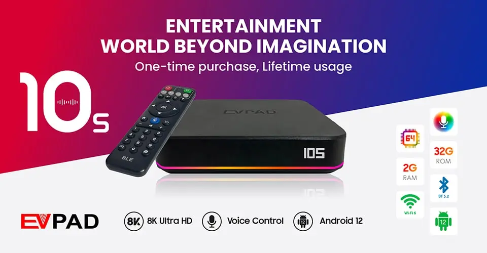 EVPAD 10S Android TV Box (International Version)