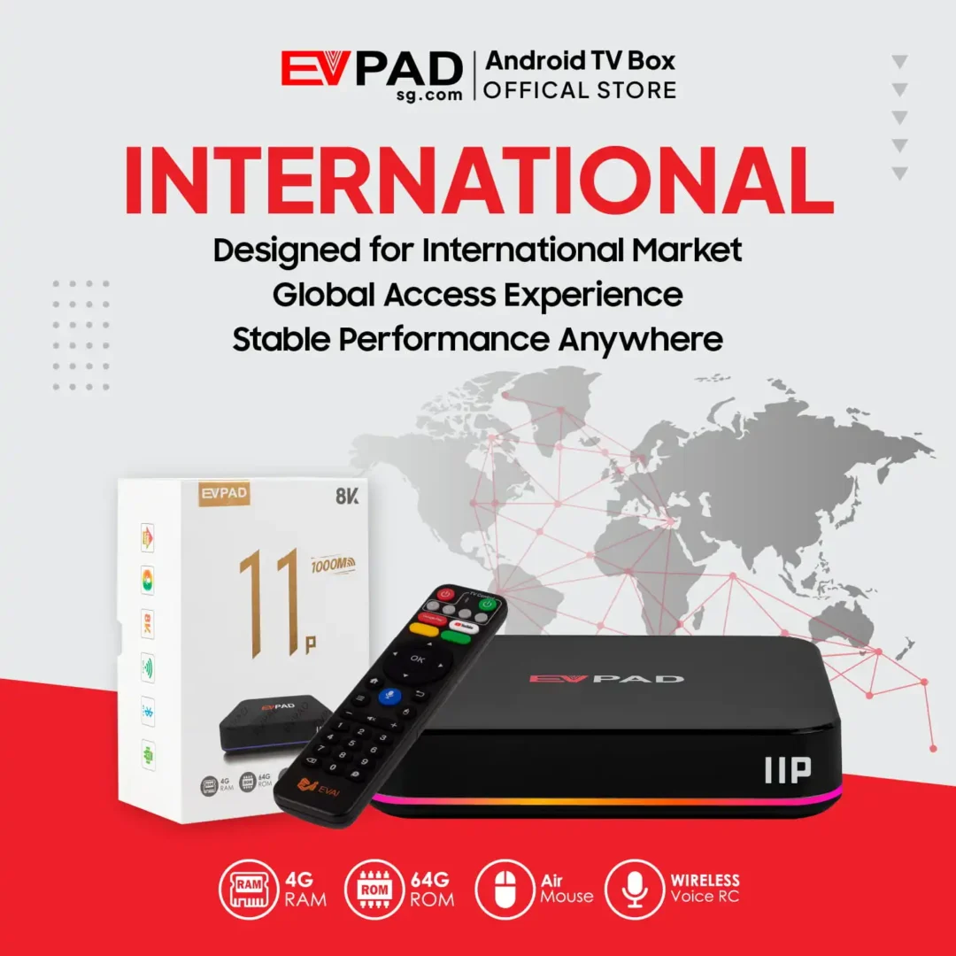 主页 - EVPAD TV BOX 官方商城 EVPAD 11P 安卓电视盒(国际版)